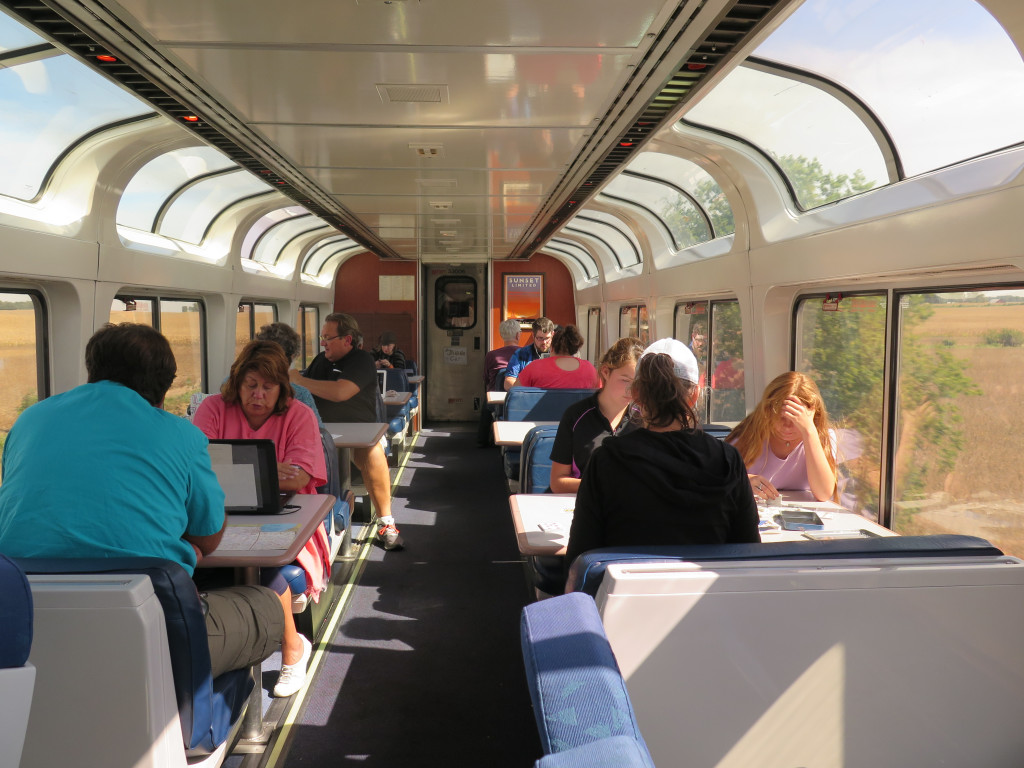 The observation car on the Southwest Chief is part of riding the Amtrak rails