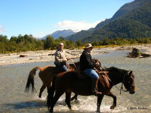 Horseback riding in Peulla