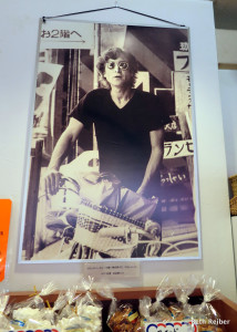 This photograph of John Lennon hangs in the French Bakery, Lennon's favorite cafe