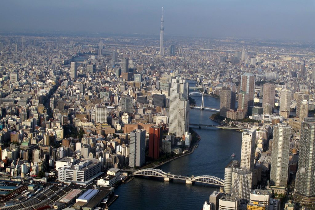 Arial view of Tokyo