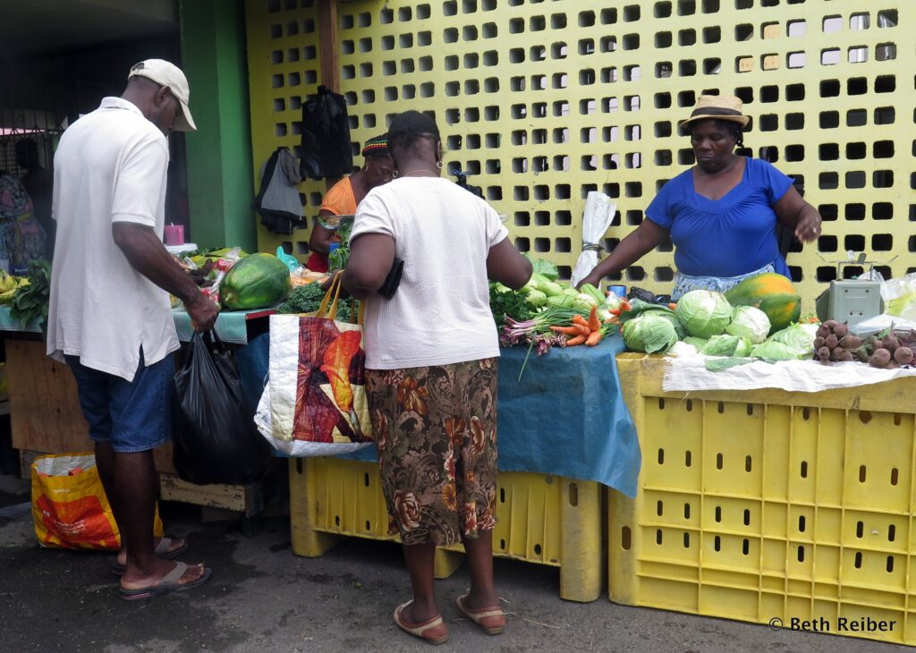Rouseau Saturday market on Dominica the Nature Island