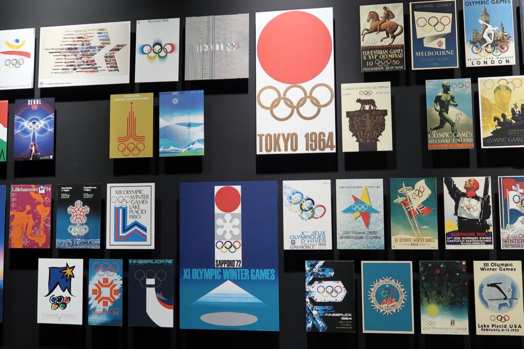 Japan Olympic Museum displays posters from previous Games