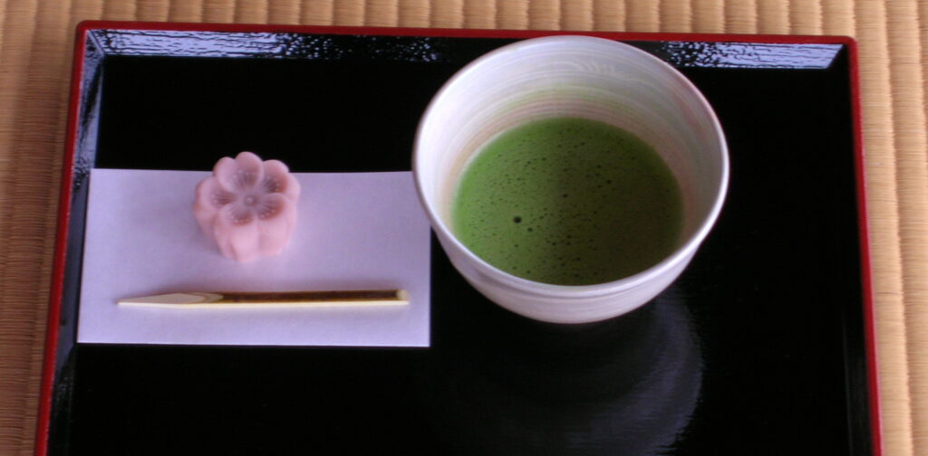 Japan--tea ceremony matcha and sweet