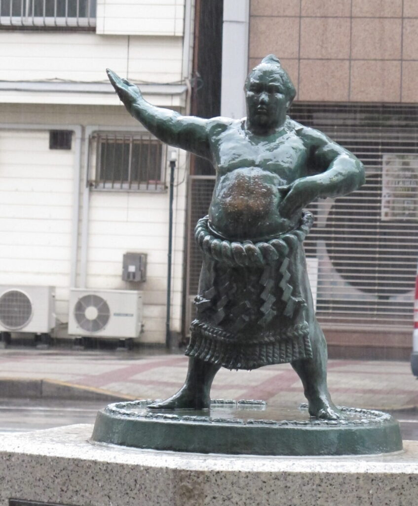 Japan--sumo statue in Ryogoku